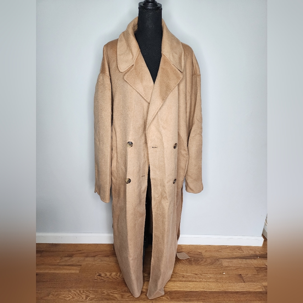 Gap Tall XL Long Wool Coat Brown